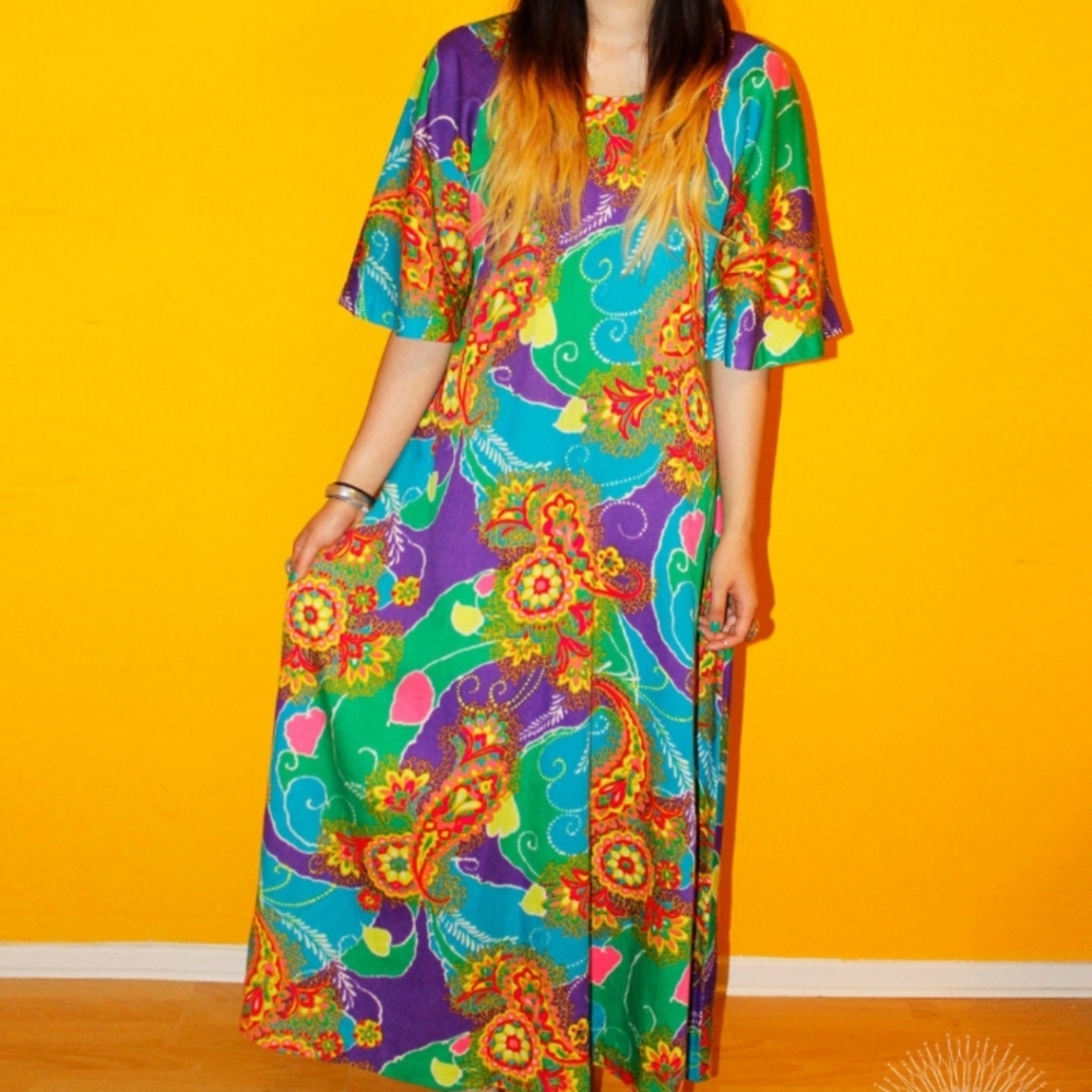 VTG 70's Psychedelic Dress